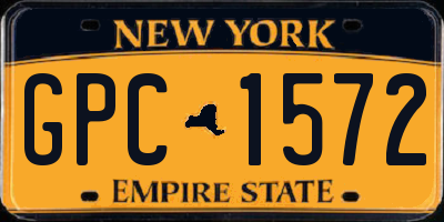 NY license plate GPC1572