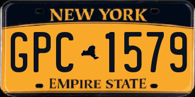NY license plate GPC1579