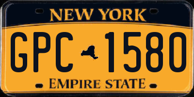NY license plate GPC1580