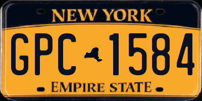 NY license plate GPC1584