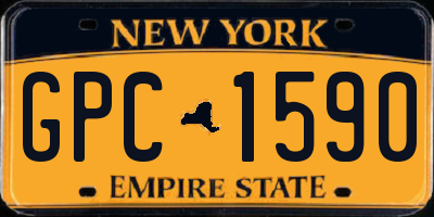 NY license plate GPC1590
