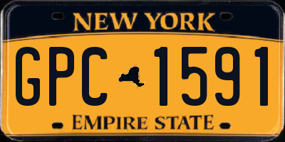 NY license plate GPC1591