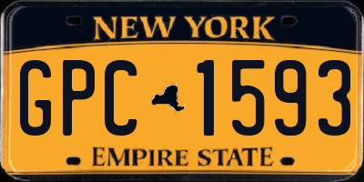 NY license plate GPC1593