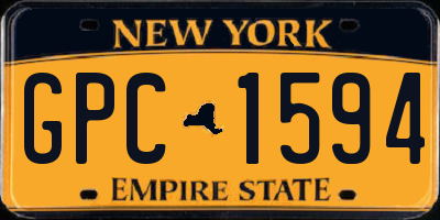 NY license plate GPC1594