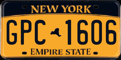 NY license plate GPC1606