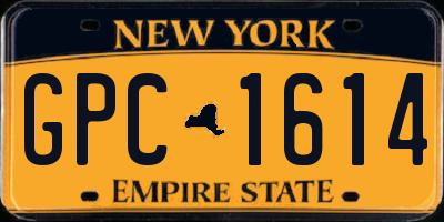 NY license plate GPC1614