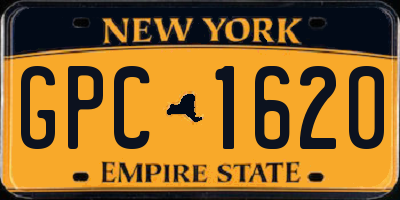 NY license plate GPC1620