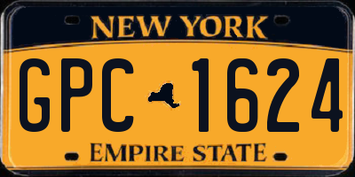 NY license plate GPC1624
