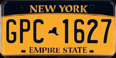NY license plate GPC1627