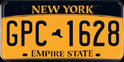NY license plate GPC1628