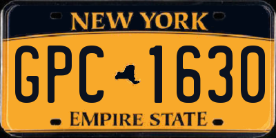 NY license plate GPC1630