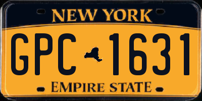 NY license plate GPC1631