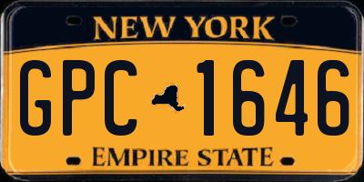 NY license plate GPC1646