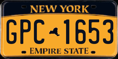 NY license plate GPC1653
