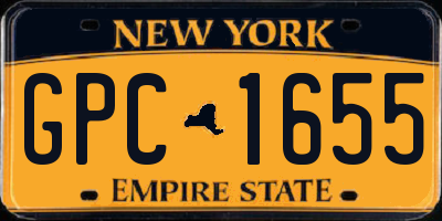 NY license plate GPC1655