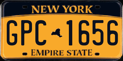 NY license plate GPC1656