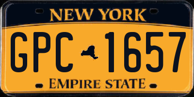 NY license plate GPC1657