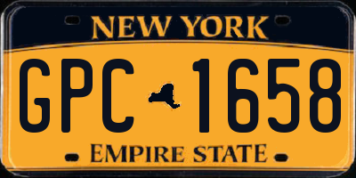 NY license plate GPC1658