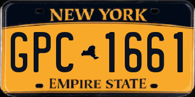 NY license plate GPC1661