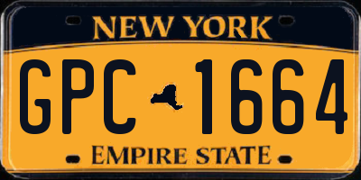 NY license plate GPC1664