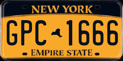 NY license plate GPC1666