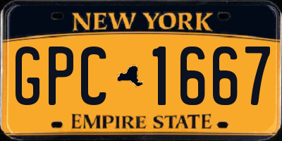 NY license plate GPC1667