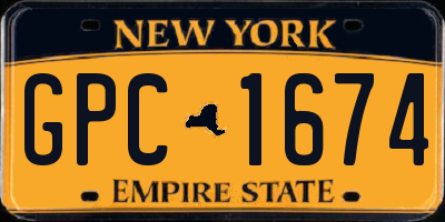 NY license plate GPC1674