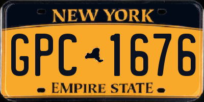 NY license plate GPC1676
