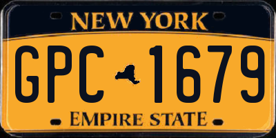 NY license plate GPC1679