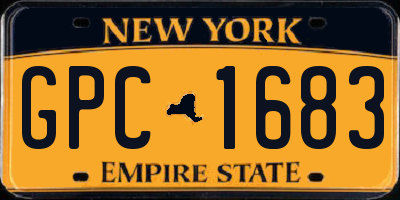 NY license plate GPC1683