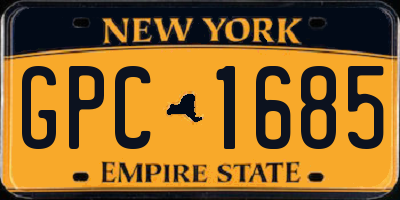 NY license plate GPC1685