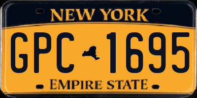NY license plate GPC1695