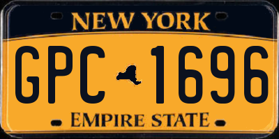NY license plate GPC1696