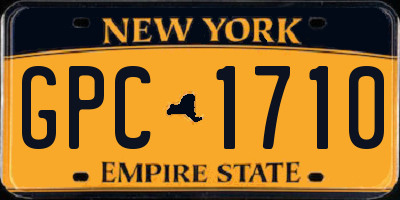 NY license plate GPC1710