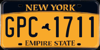 NY license plate GPC1711