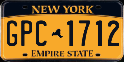 NY license plate GPC1712