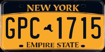 NY license plate GPC1715