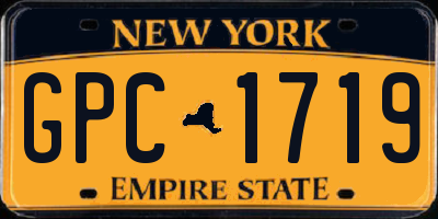 NY license plate GPC1719