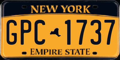 NY license plate GPC1737