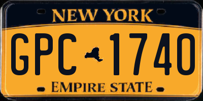 NY license plate GPC1740