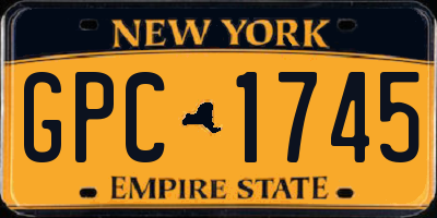 NY license plate GPC1745