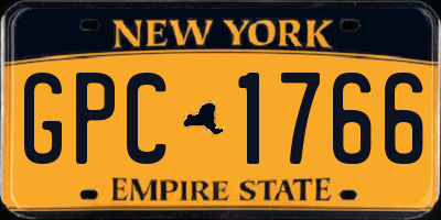 NY license plate GPC1766