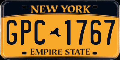 NY license plate GPC1767