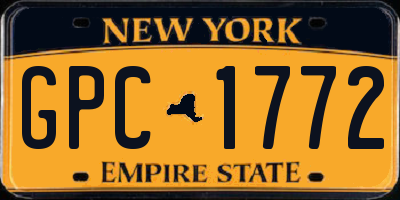 NY license plate GPC1772