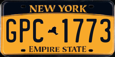 NY license plate GPC1773