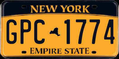 NY license plate GPC1774