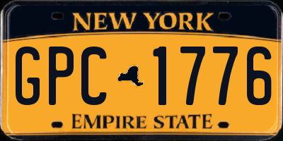NY license plate GPC1776