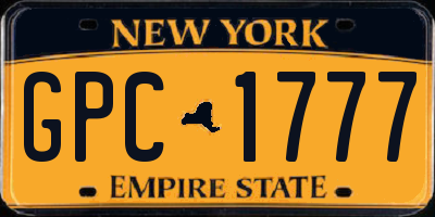 NY license plate GPC1777