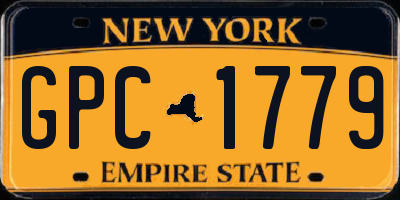 NY license plate GPC1779