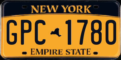 NY license plate GPC1780